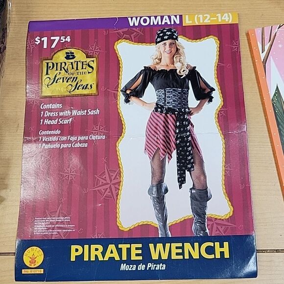Rubies Pirate of the Seven Seas Pirate Wench Womens Costume Halloween Sz Large - Picture 1 of 9